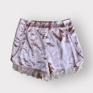 Missguided Blush Silky Tulip Lace Shorts Cute Romantic Girly Coquette